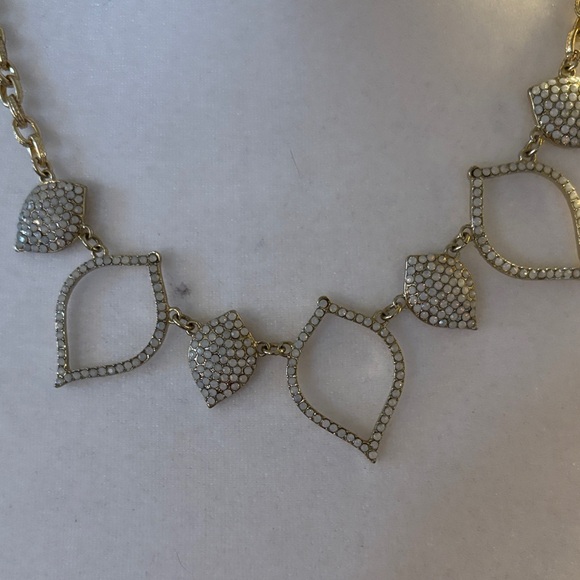 Festive Gold and Silver Leaf Necklace - Picture 2 of 2